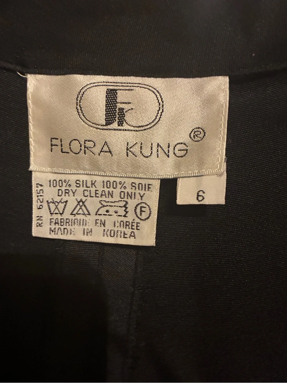 VTG 80s Flora Kung Silk Trousers Size 6 Black High Waisted Wide Leg Slacks EUC - Picture 4 of 4